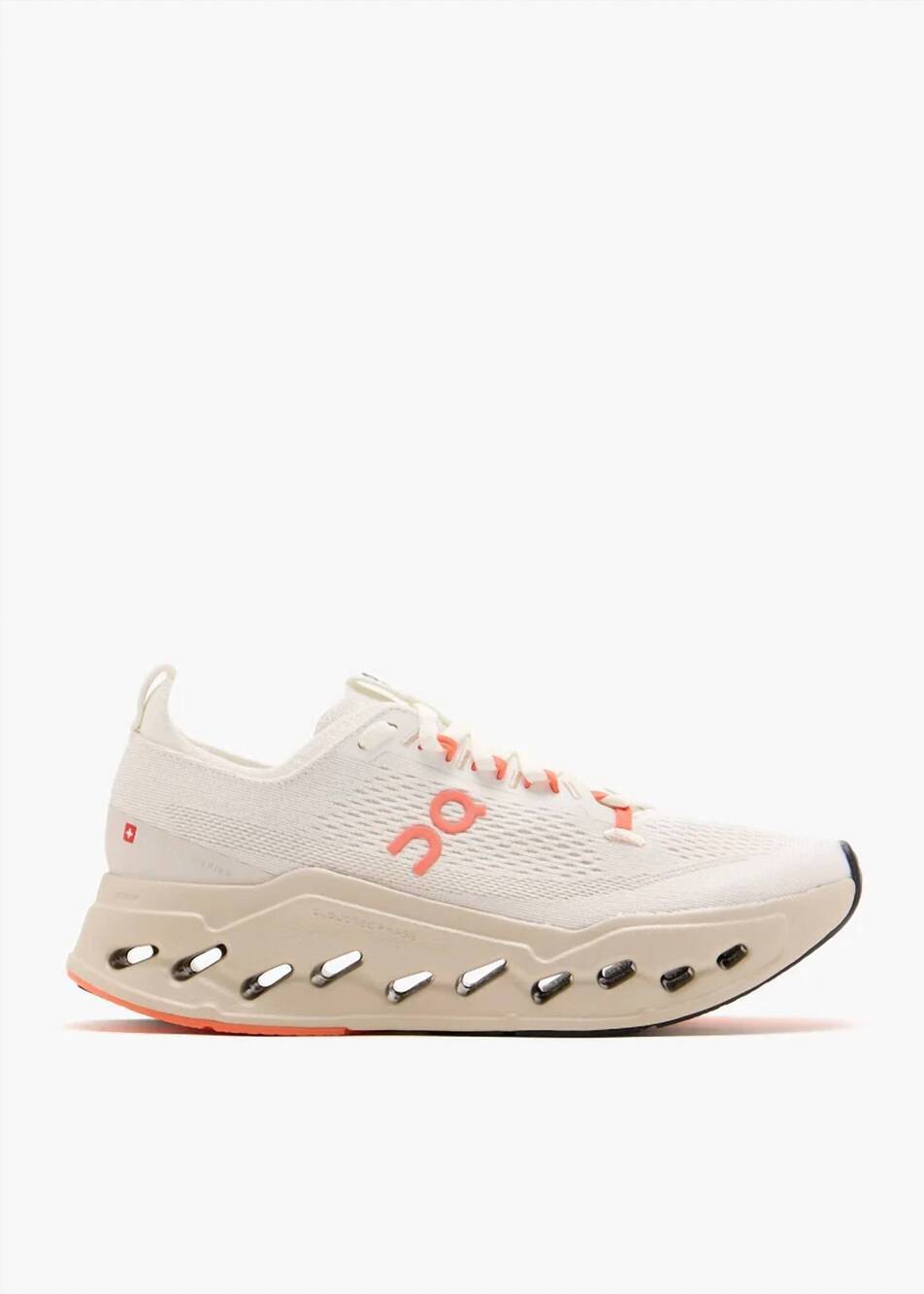 NEW ON women's cloudsurfer max shoe in ivory/salmon